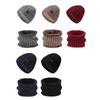 Hut Herbst Winter Herren Strickmütze Schal Zweiteiliges Set Outdoor Gehörschutz Samt Warm Kit