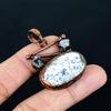 Dendrite Opal Copper Electroformed Pendant, Handmade Gemstone Jewelry Pendant Gift For Birthday