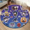 Demon Slayer Kimetsu No Yaiba Round Area Rug Carpet Rug For Living Room Bedroom Sofa Playroom Decor Nonslip Floor Mat