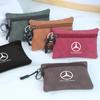 Suede Portable Car Key Bag Zipper Wallet Card Coins Pouchs For Mercedes Benz A C E S G Class GLC CLE CLA GLB GLS W177 W205 W213 QR1