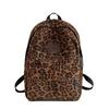 Mochila Escolar Vintage Tendencia Estampado de Leopardo Mochila Escolar 1011 Otoño e Invierno Mochila Estudiante Femenina Ligera Ocio Viaje Commuter