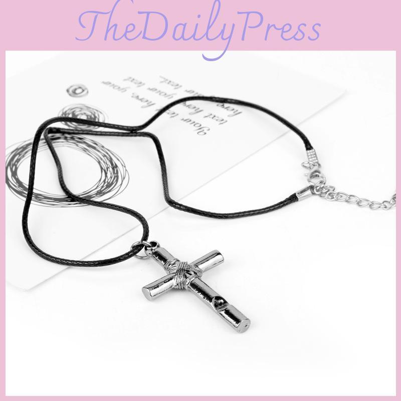 Hell Girl Cross Pendant Necklace With Alloy Design For Women And Men