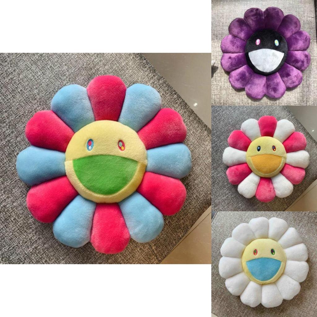 Decorative And Soft 40cm Takashi Murakami Rainbow Flower Pillow Plush Toy