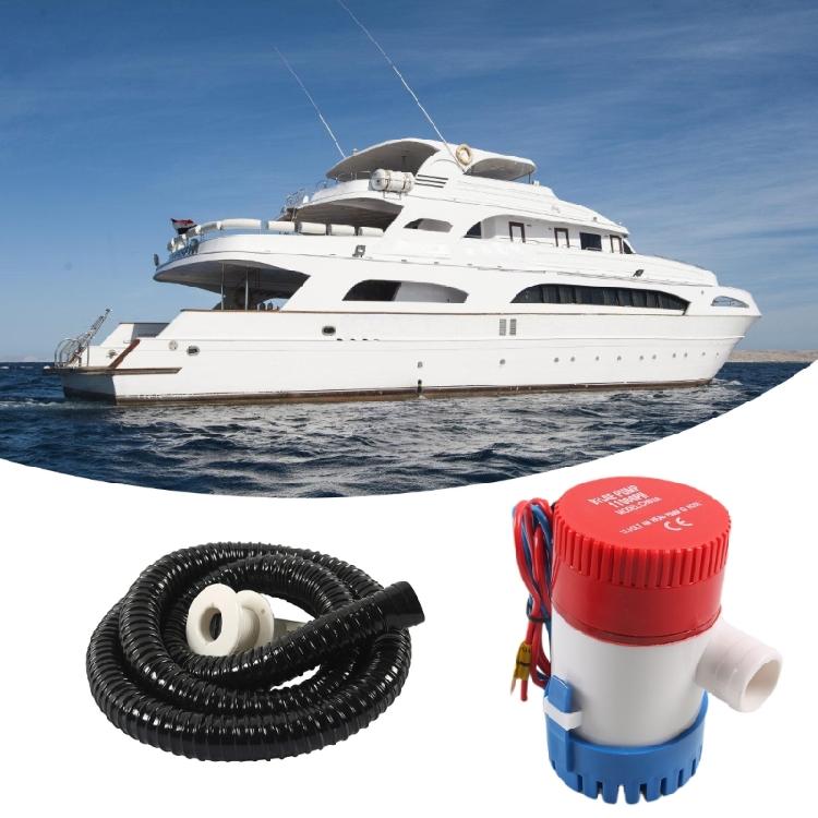 Marine Bilge Pump Hose Kit 1-1/8 Inch with Elbow Thru Hull Scupper & Stainless Steel Clamps for Quick Water Evacuation