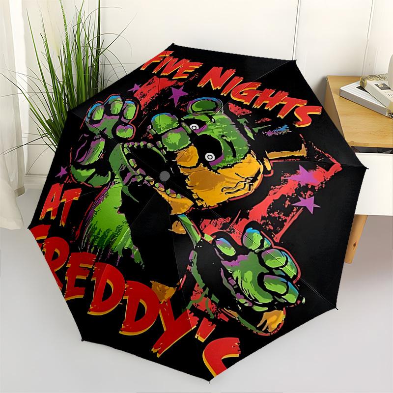 

FNAF, FreddyThemed Automatic Opening and Closing umbrella 8 Ribs, Suitable for Leisure and Going Out, Outdoor Accessory, Gothic Style, Fas