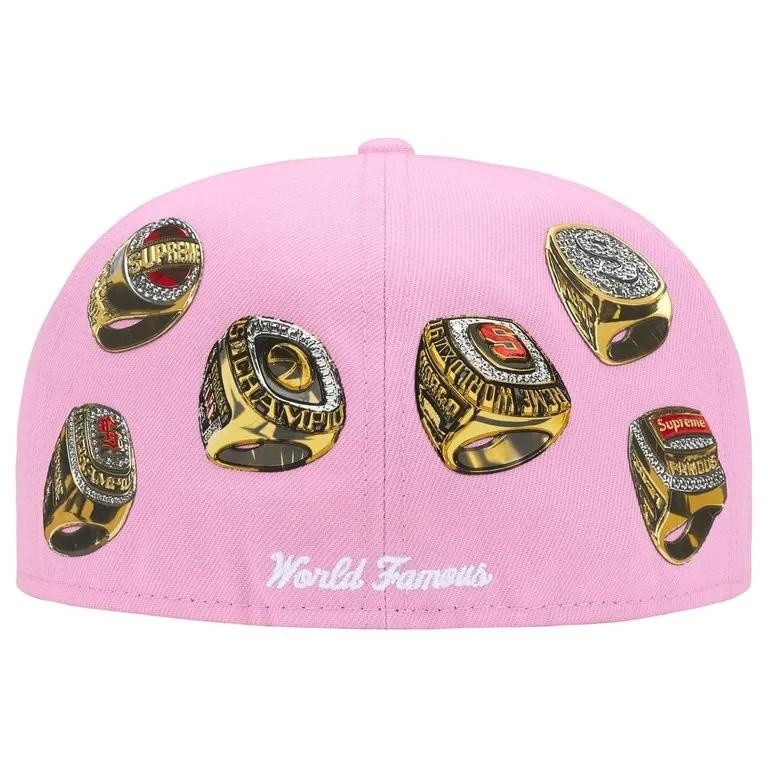 Supreme Rings Box Logo New Era Pink