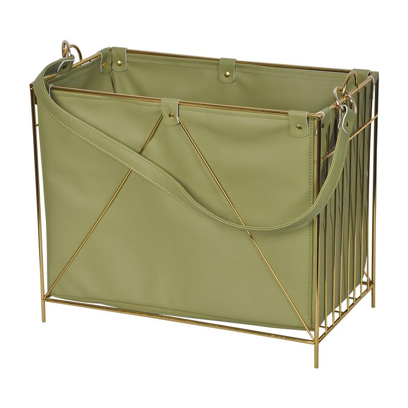 Handun Modern Leather Laundry Basket