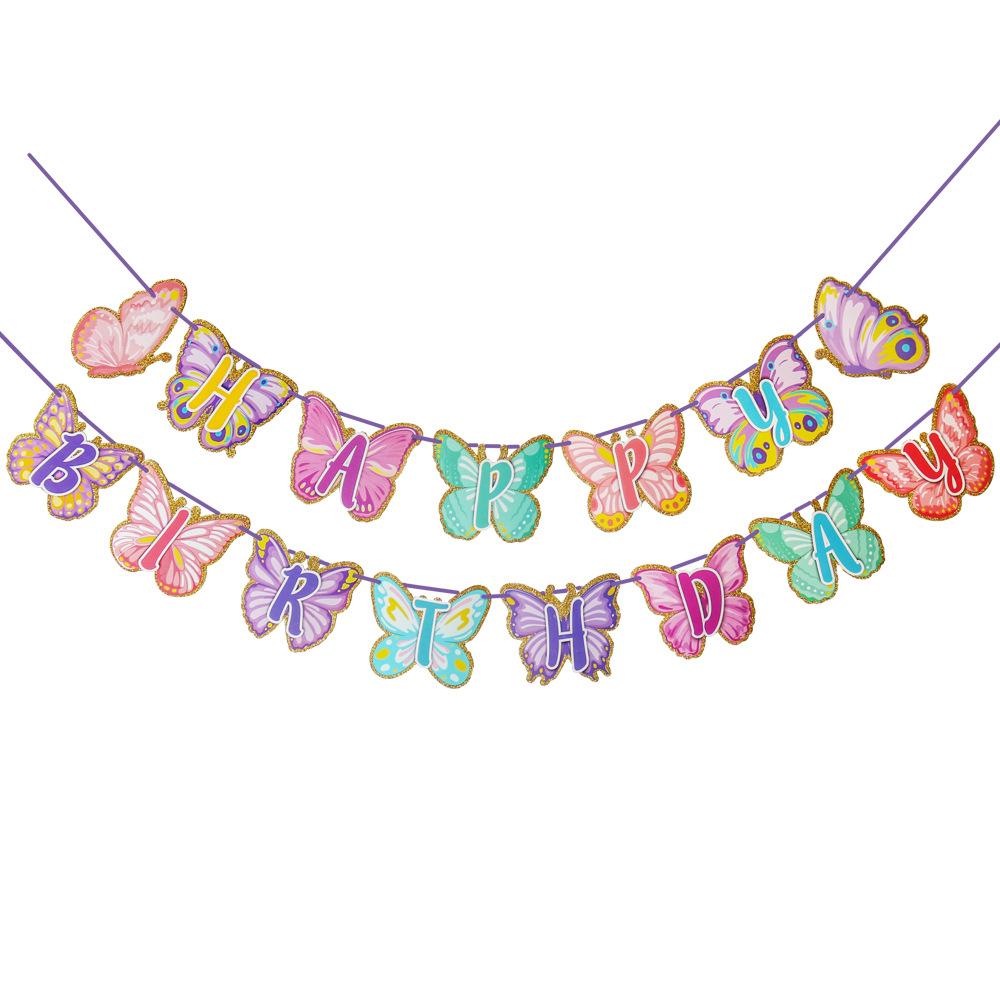 

Gold Dust Birthday Joy Banner Flag Balloons Party Decorations Background Props Children s First Anniversary Celebra...