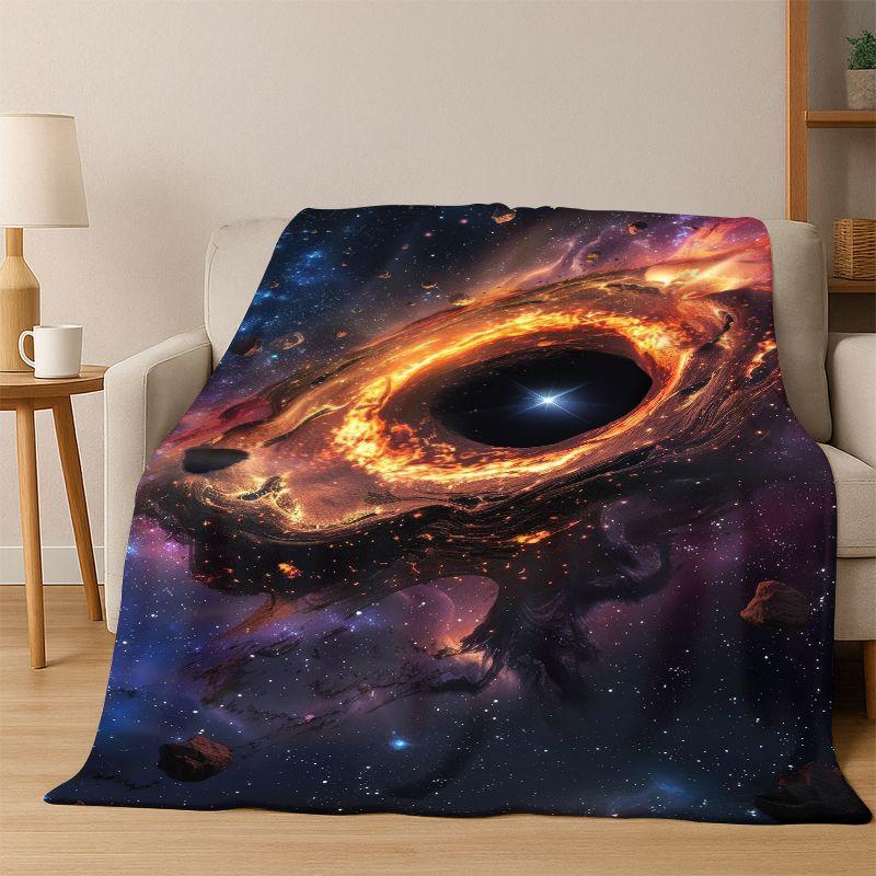 Univers Milchstraße Weltraum Sterne Galaxie Erde Flanelldecke Weiche Warme Überwurfdecke für Schlafzimmer Wohnzimmer Bett Reise Camping