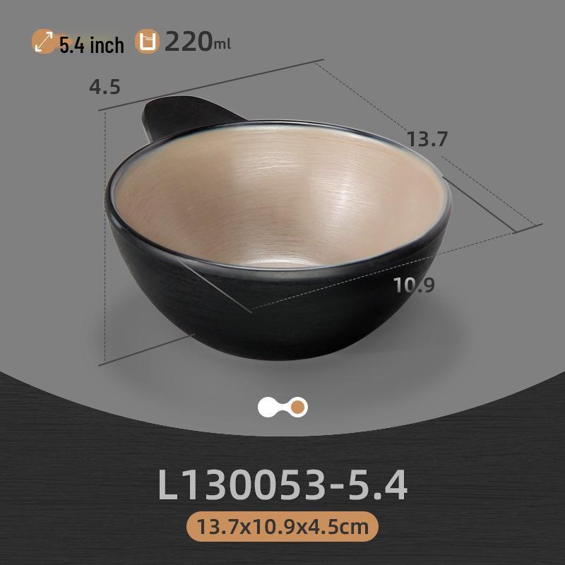 Commercial Melamine Two-Color Drop-Resistant Teacup and Imitation Porcelain Dish Set for Hot Pot Cuisine with Compartments.