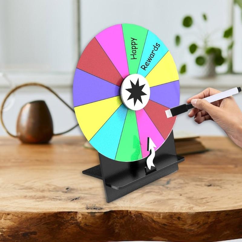 Fortune Party Turn Plate Tabletop Prize Turn Plate Lucky Draws Rotating Wheel Erasable Reusable Fortune Wheel Enduring