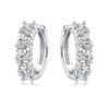 Orstarry 925 Silver Crystal Circular Eardrops Drop Earrings Women Earrings Charm Fashion Versatile Party Jewelry Gifts