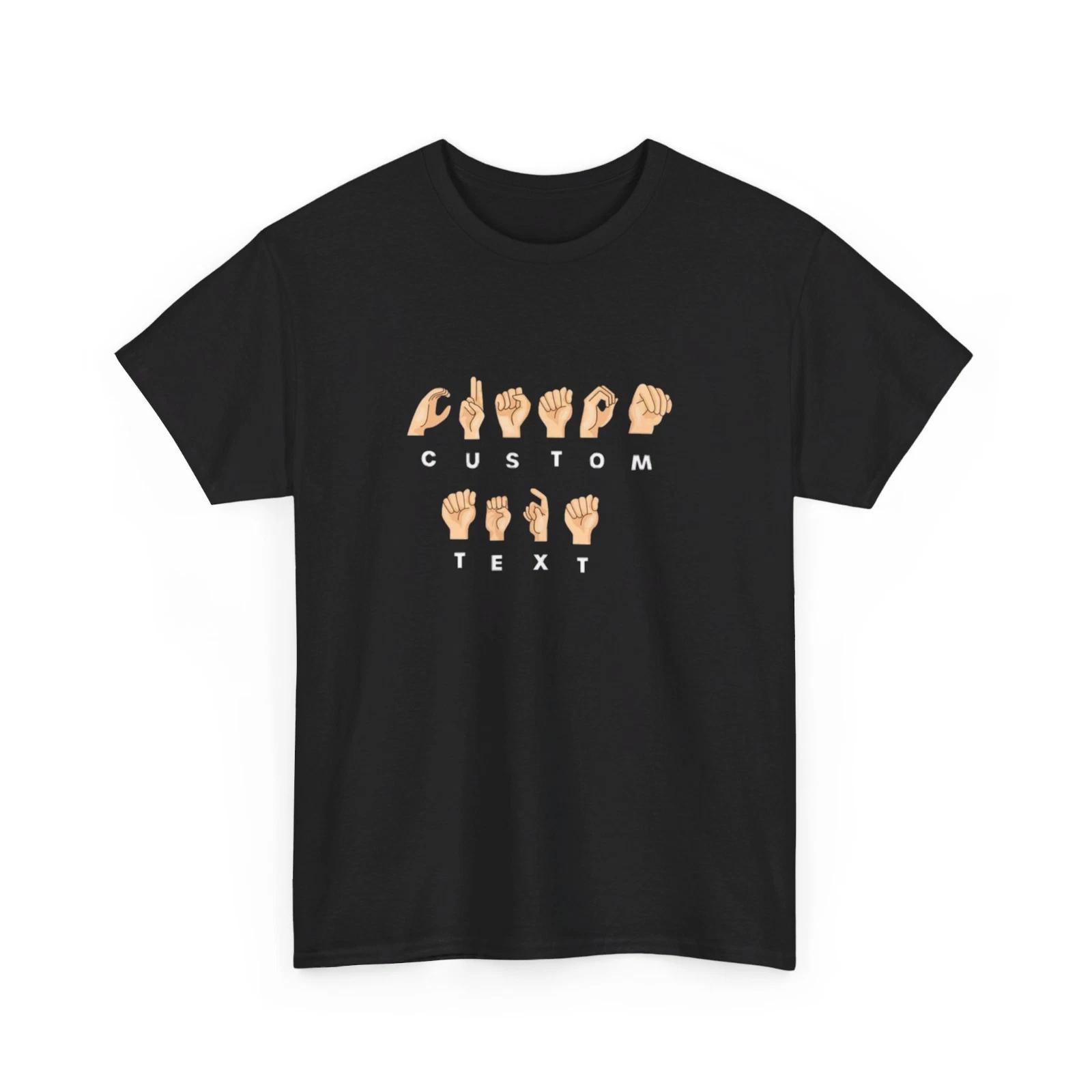 Customizable Sign Language Shirt – Personalized ASL Name Tee Gift for Deaf L