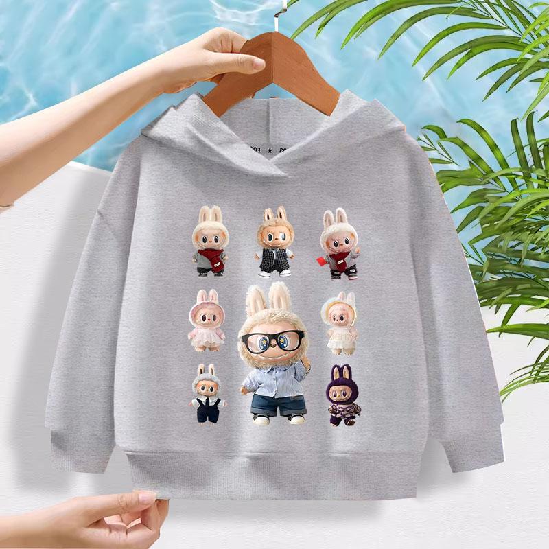 

Children s Hoodie New Trendy Labubu Kids Cute Cartoon Casual Daily Hoodie 100-160cm Boys Girls 110