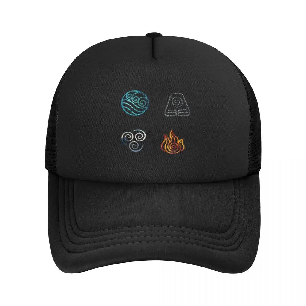 Avatar Der Letzte Airbender Ele Unisex Symbole Netz Baseballkappen Snapback Baseballmützen Kappe Outdoor Für Unisex und Damen