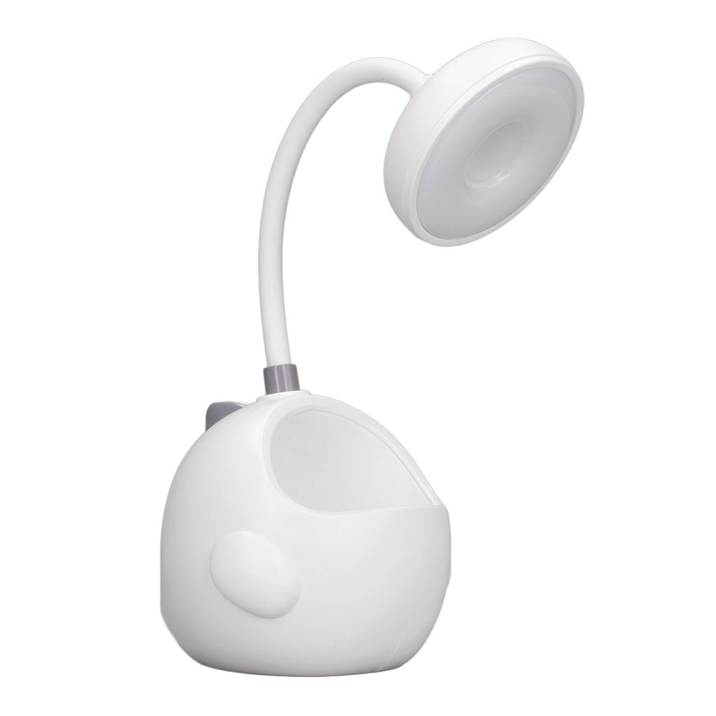 Cute LED Desk Lamp with Pen Holder 360 Degree Gooseneck Tube USB Rechargeable Dinosaur Shape Desk