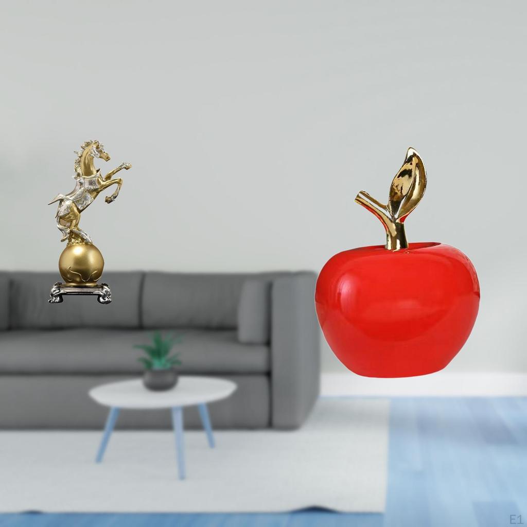 Modern Resin Horse And Ceramic Figurine Art Craft Ornament for Centerpiece Shelf Living Room Study