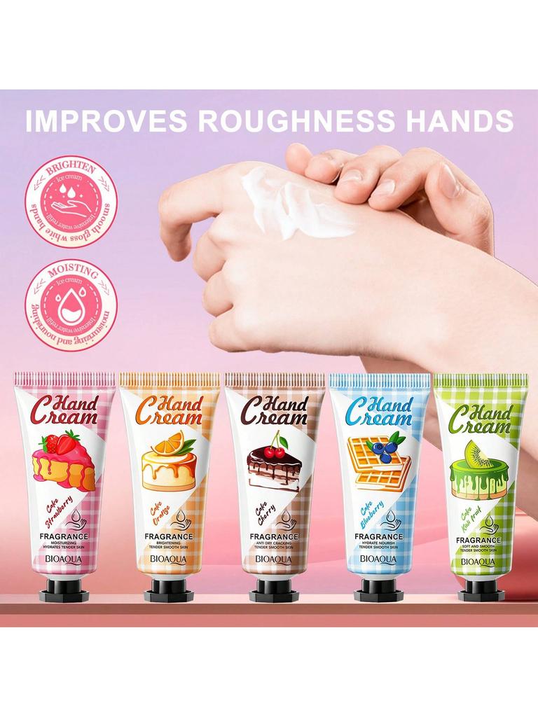 1Pc FRUIT CAKE MOISTURIZING HAND CREAM. Brighten Skin Tone Moisturize Hand. Moisturiz Sooth Hand. Im