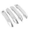 4 Sets Car Exterior Door Handle Cover Left Hand Drive Chrome Impact Proof Adhesive Installation