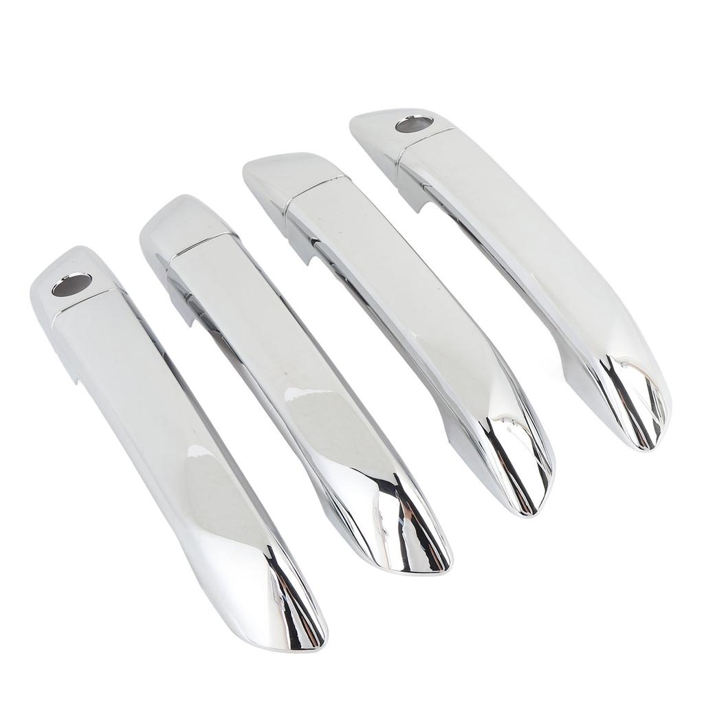 4 Sets Car Exterior Door Handle Cover Left Hand Drive Chrome Impact Proof Adhesive Installation
