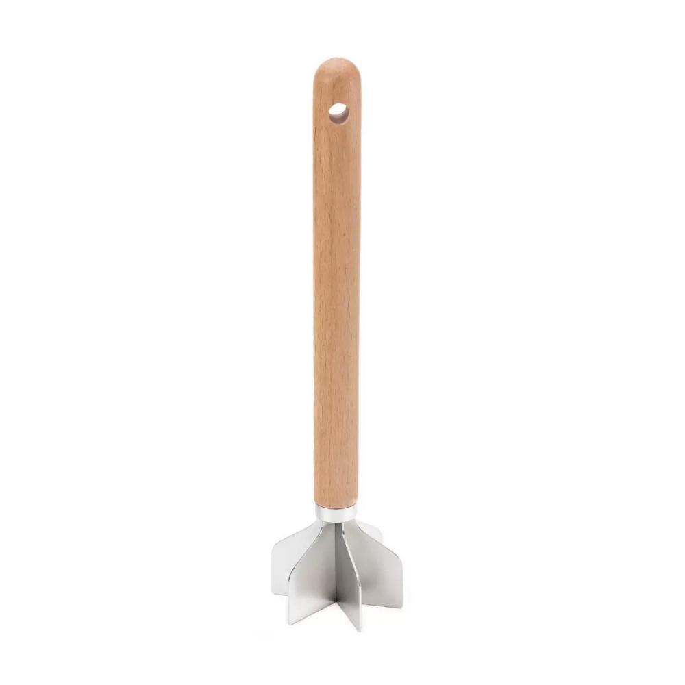 

Stainless steel meat cutter, multi-functional stainless steel grinder, a tool for chopping fruits and beef, with a wooden handle
