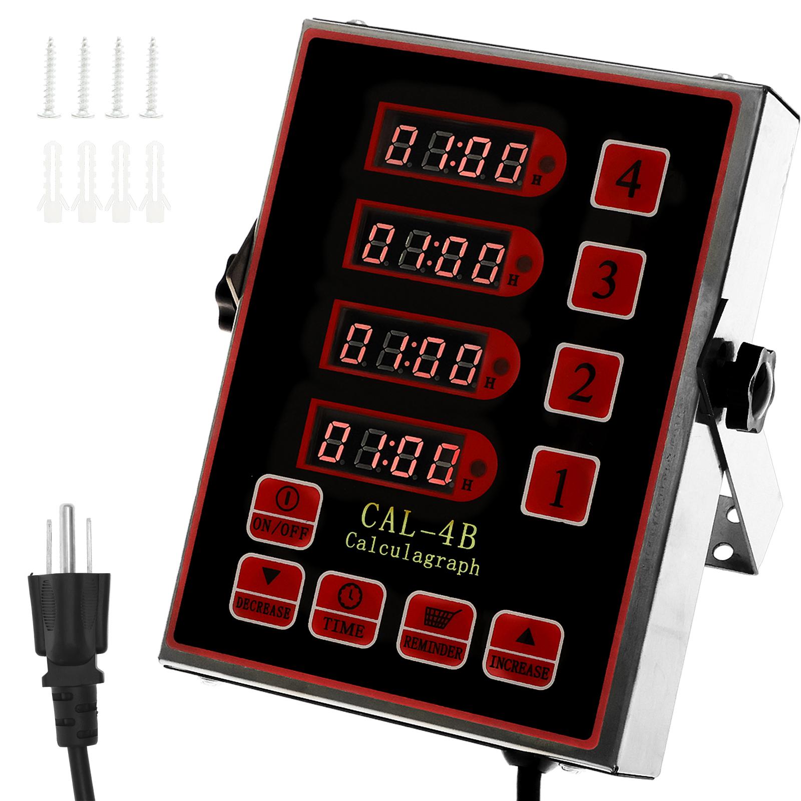 

4/6 Channel Stainless Steel LED Technology Kitchen Timer Loud remind Digital Kitchen Timer Reminder Function Commercial Cooking