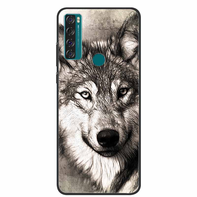 Case For TCL 20 SE Luxury Silicone TPU Soft Phone Cover For TCL 20 SE Case T671H 6.82" Funda Animal Capa Cute Shockproof Coque