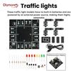 DC 5V Smart Traffic Light DIY Kit Educational Toy Signal Light Soldering Practice Features LED Digital Display Micro USB