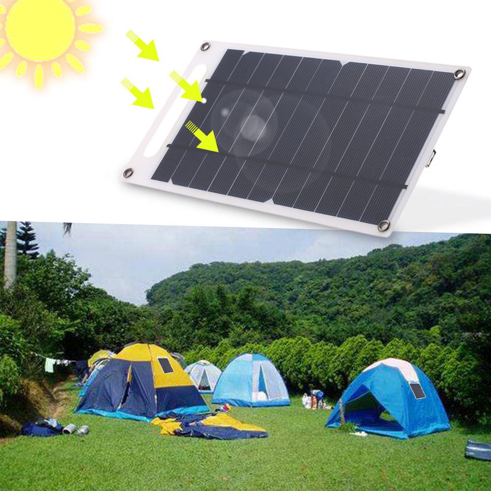 7.8W Solar Panel Portable Ultra Thin Monocrystalline Silicon Solar Panel Charger USB Port for Cell Phone Outdoor Camping Hiking