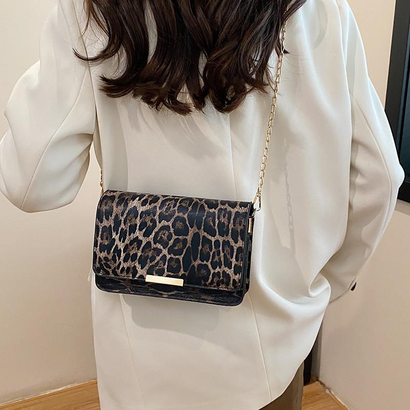 Fashionable Pu Small Square Bag With Unique Leopard Print For Everyday Use