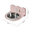 High-Leg Stainless Steel Cat Bowl - Anti-Tip, Neck Protection, Macaron Colors for Cats & Kittens