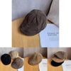 Simple Solid Color Suede Casual Beret For Fall Winter Sun Protection Women