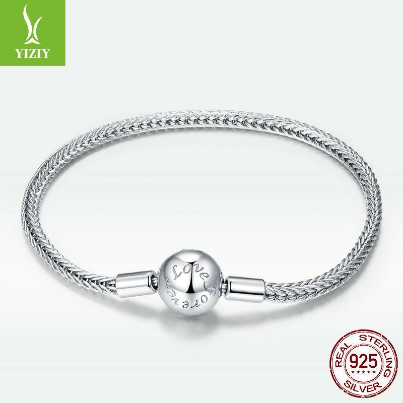 S925 Sterling Silver Simple Basic Snake Bone Bracelet, Versatile Platinum Plated Single Bracelet Scb201
