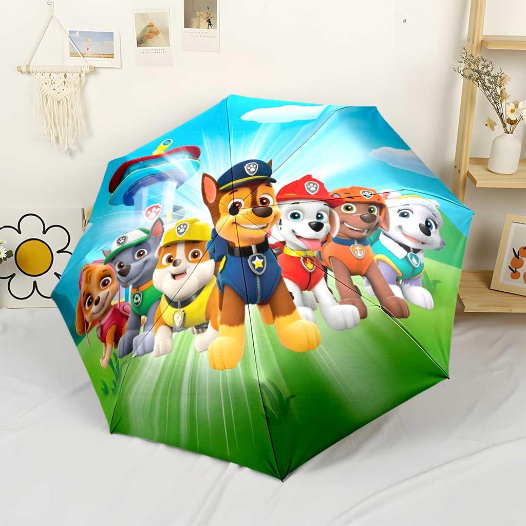 Paw Patrol Adventure Compact Travel Automatic Umbrella Retractable Design with 8-Rib Durability Compact Design for Outdoor Daily Use Fashion Lovers
