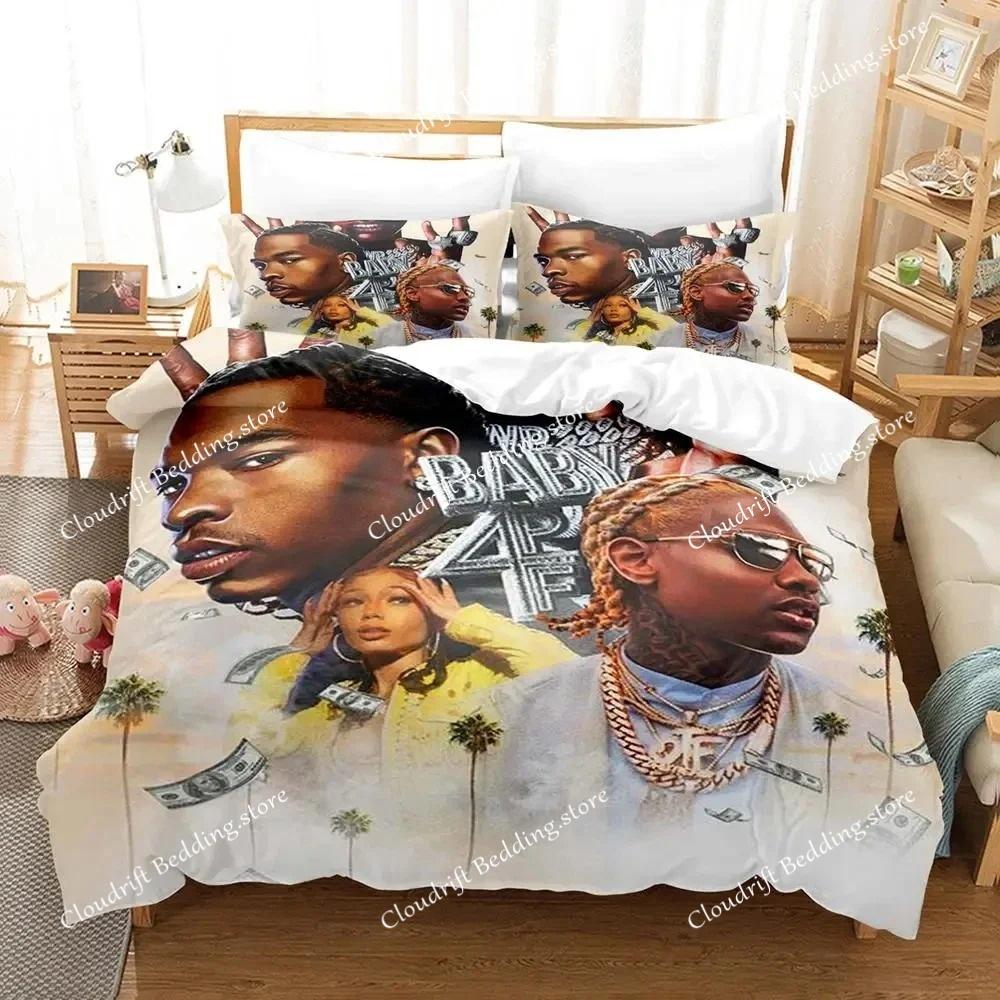 3D Print Lil Durk Rapper Bedding Set Duvet Cover Bed Set Quilt Cover Pillowcase Comforter King Queen Size Boys Adult Bedding Set