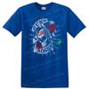 Rose Graphic T Shirt Floral Design Retro Art Music Theme Tee