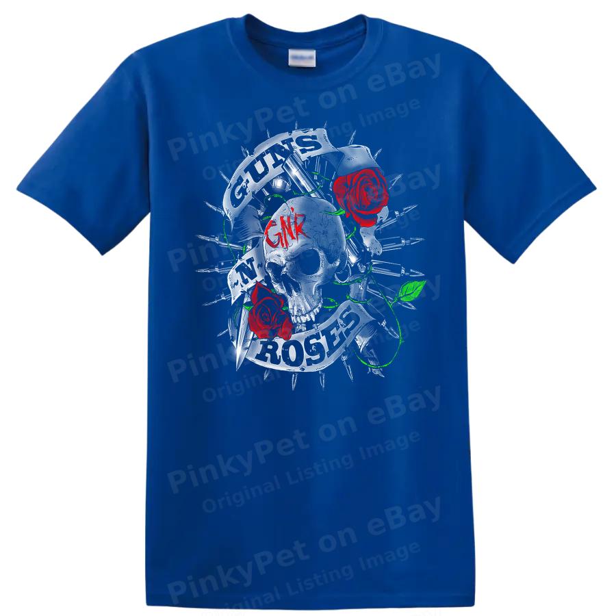 Rose Graphic T Shirt Floral Design Retro Art Music Theme Tee