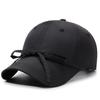 Summer Solid Color Quick-Drying Strap Solid Color Bow Baseball Cap Women's Outdoor Camping Sunshade Cap