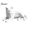 Minimalist Geometric Cat Figurines 3D Printed Figurine, Desktop Sculpture for Lovers, Creative Desk Accessories Women Nordic Style Small Animal Statue