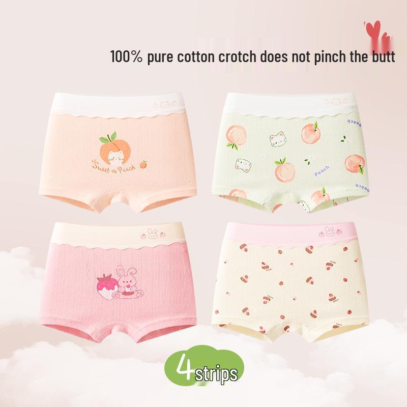 Girls' Antibacterial Cotton Boxer Briefs - Comfortable Fit for Middle & Big Kids