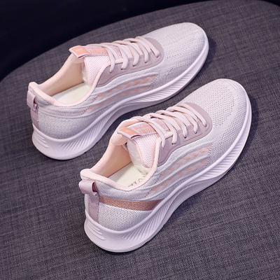 Flying Woven Women's Shoes 2023 Spring and Summer New Casual Soft Sole Light Mother Travel Shoes Breathable Sports Shoes