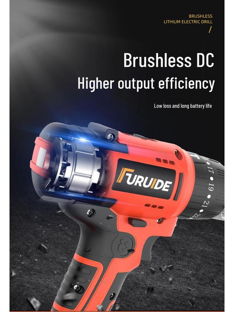 Multifunction Electric Handheld Drill & Screwdriver Set - Impact, Woodworking, Pistol Drills with Toolbox