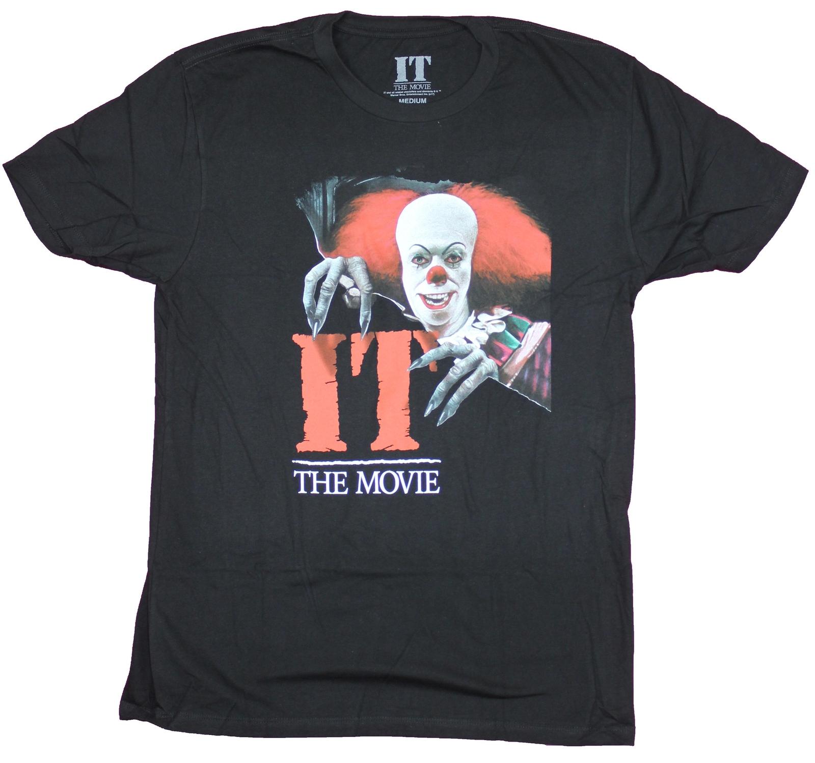 IT The Movie Mens T-Shirt - Pennywise Crawling Over The Movie Logo S