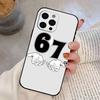 Custodia per telefono Six Seven 67 Per iPhone 17,16,15,14,13,12,11 Plus,Pro Max,XS,Copertura Nera in Morbido Silicone