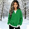 Big Girls V-Neck Pullover Top Casual Loose Fit Two-Piece Printed Blouse for School and Daily Wear