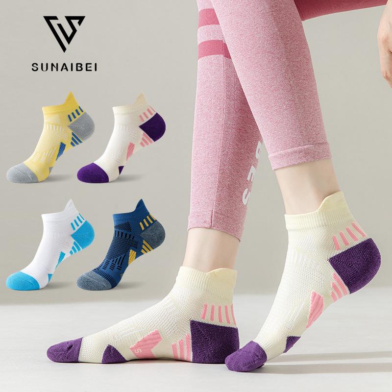 

“Unisex Sports Socks: Non-Slip, Thick Terry Loop, Short Crew, Perfect for Outdoor Fitness & Running”