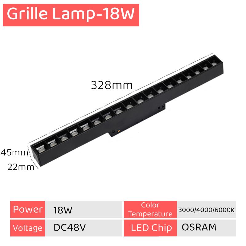 Eingebettetes magnetisches LED-Schienenlicht, verstellbar, faltbar, Deckenfluter, Gitterlampen, lineares Schienen-Spot-Beleuchtungssystem für Innenschlafzimmer
