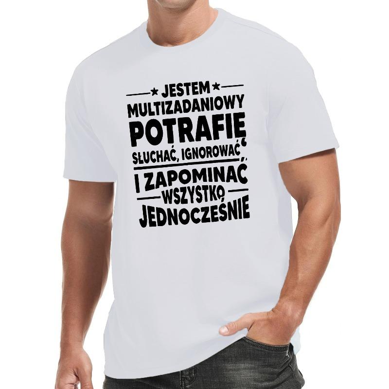 Европейский Размер Веселая Польская Мужская Футболка с Коротким Рукавом Летняя Футболка Топ S