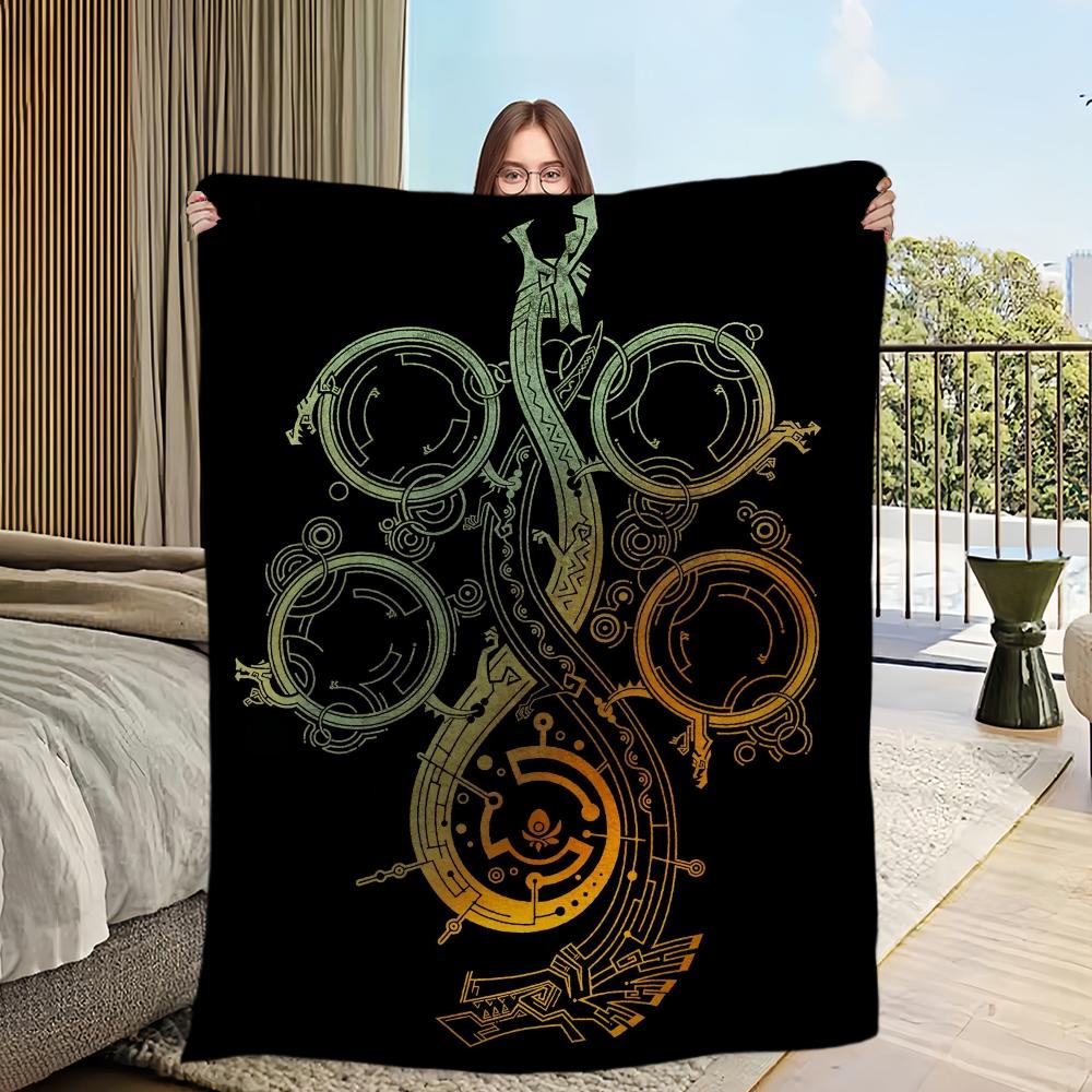 Game M-Monster H-Hunter W-Wilds Skicomfort warm Soft Home Kids Lunch Blanket Suitable for Living Room Office Daily Travel Gifts 30x40in