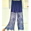 Leggings Hanfu Corti 7/10 da Donna in Pizzo e Pile - Strato Interno Caldo Stagionale Anti-esposizione